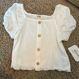 Kids size 7 white tee